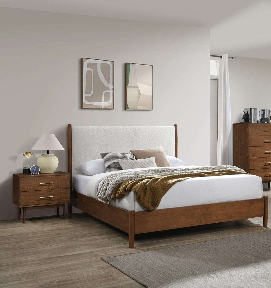 Walnut Color 3-Piece Bedroom Set