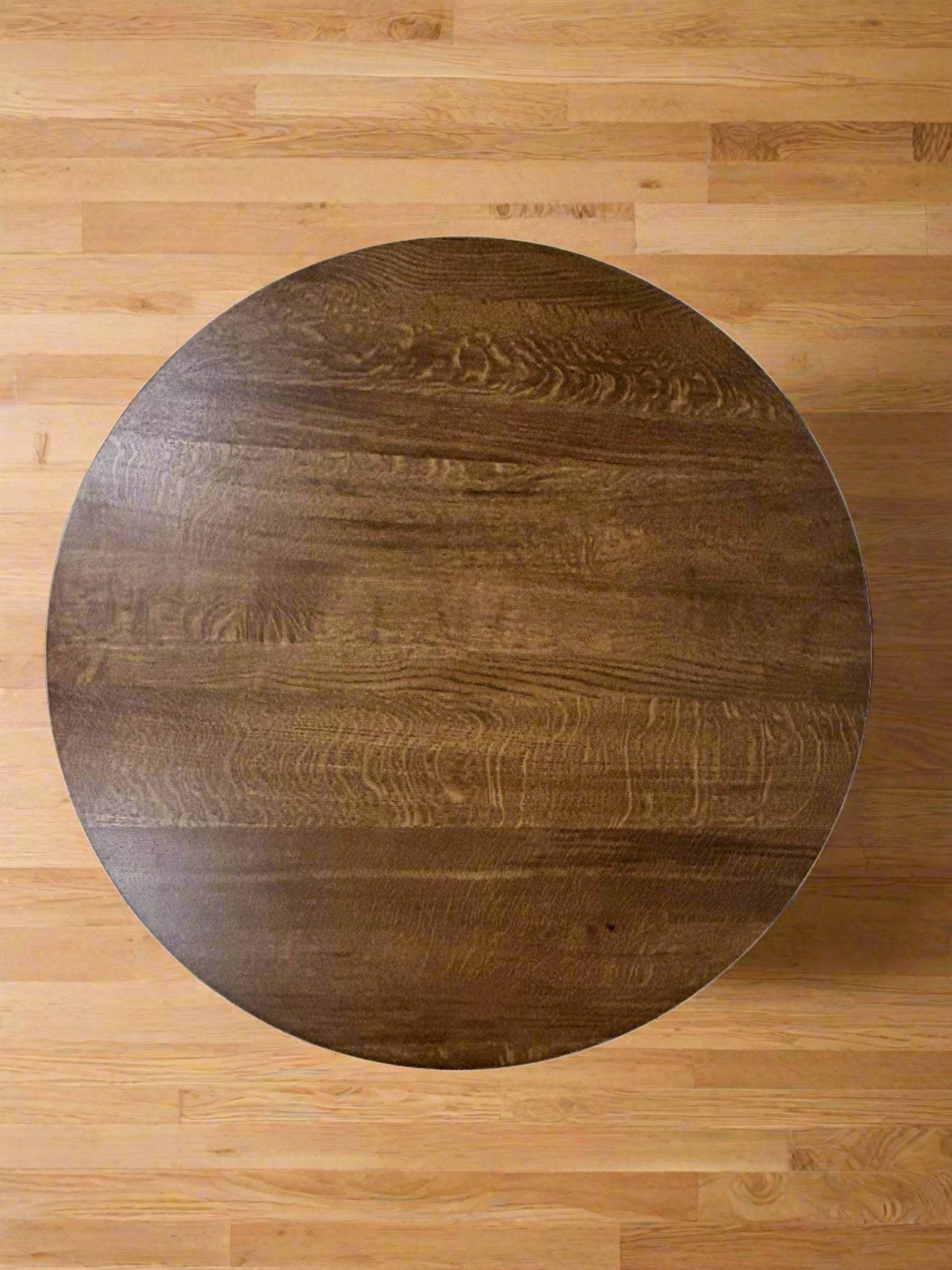 Mission Quarter Sawn Oak Round Dining Table Set - 40