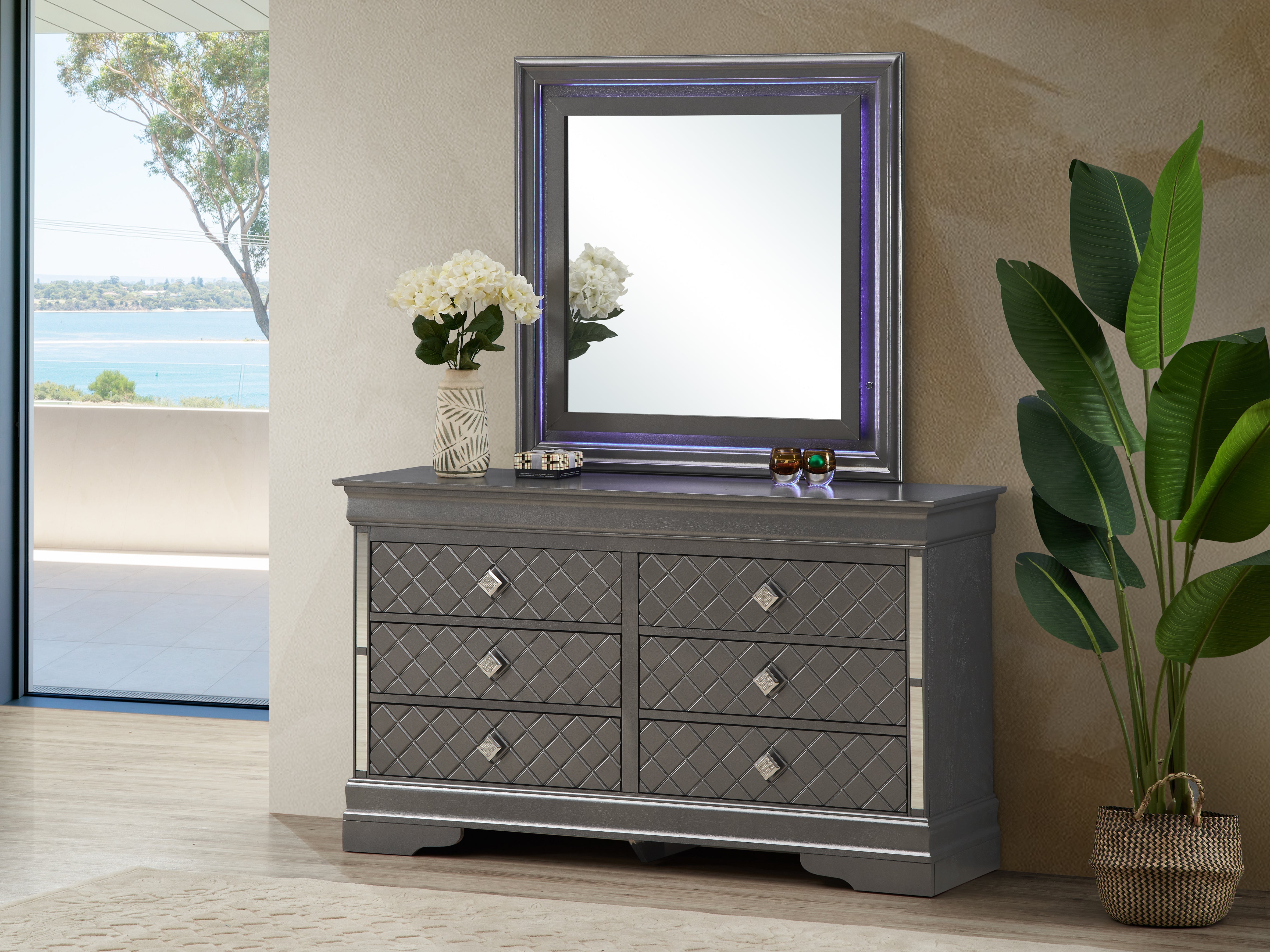 Verona Dresser - Metallic