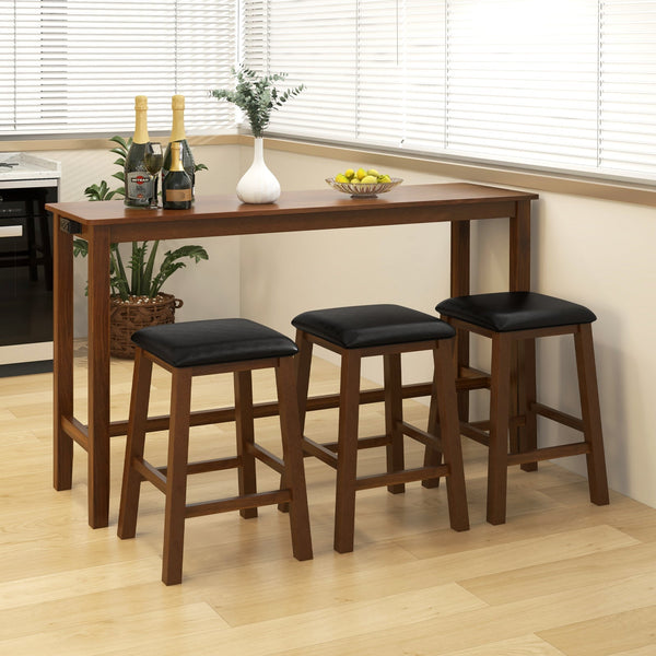 4-Piece Bar Table Set Counter-Height Table