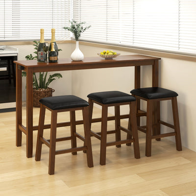 4-Piece Bar Table Set Counter-Height Table