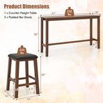 4-Piece Bar Table Set Counter-Height Table