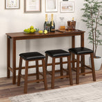 4-Piece Bar Table Set Counter-Height Table
