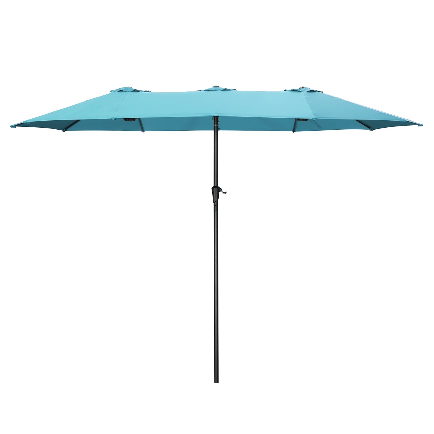 15Ft Double-Sided Patio Umbrella Outdoor Market Umbrella with Crank/Without Base