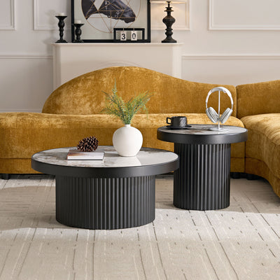 Coffee & End Table with Sintered Stone Top
