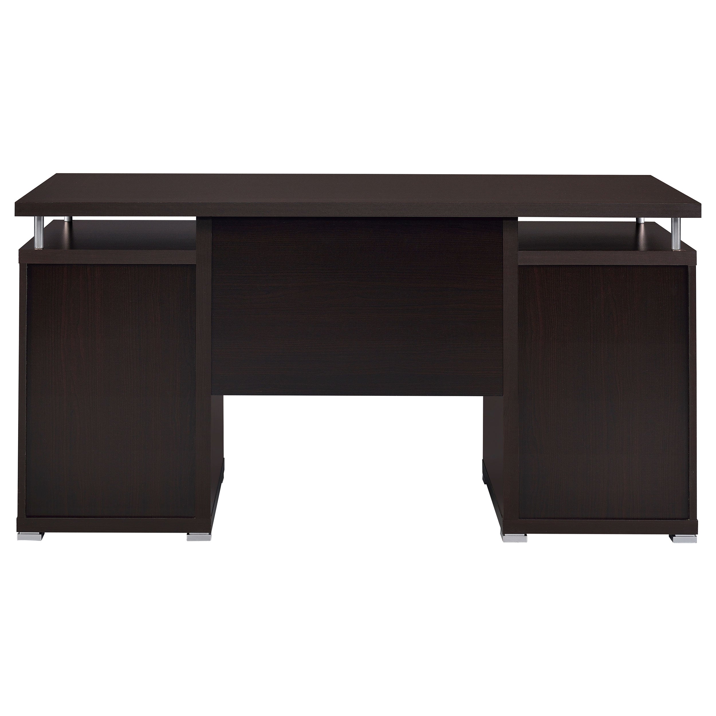 Rochelle Cappuccino 2-Drawer Office Computer Desk