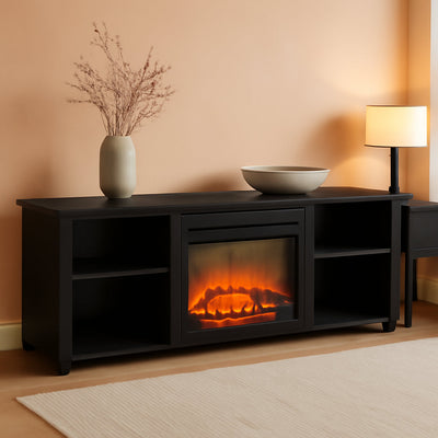 Americano 70 Inch TV Stand With Electric Fireplace