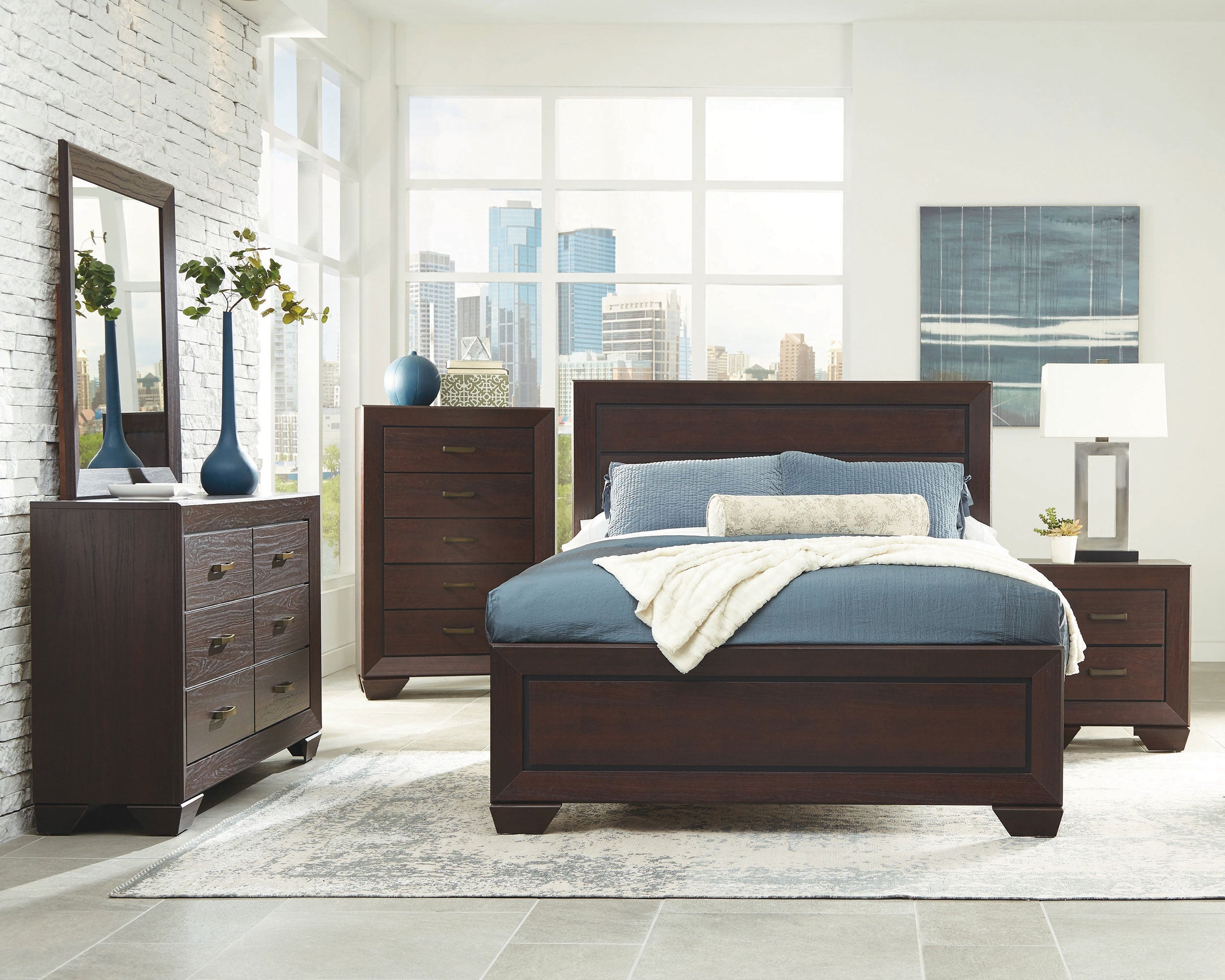 Oatfield Dark Cocoa 5-Piece King Bedroom Set