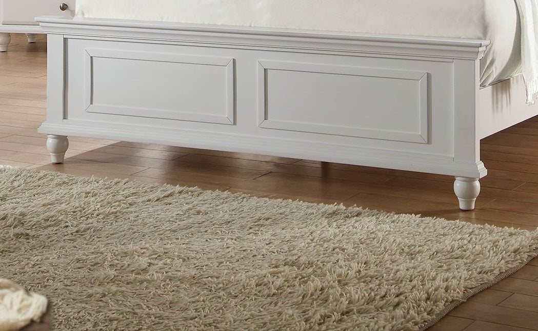White Queen Size Bed & Nightstands Set