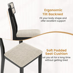 Modern Dining Chairs Set of 2 with Tilt Backrest