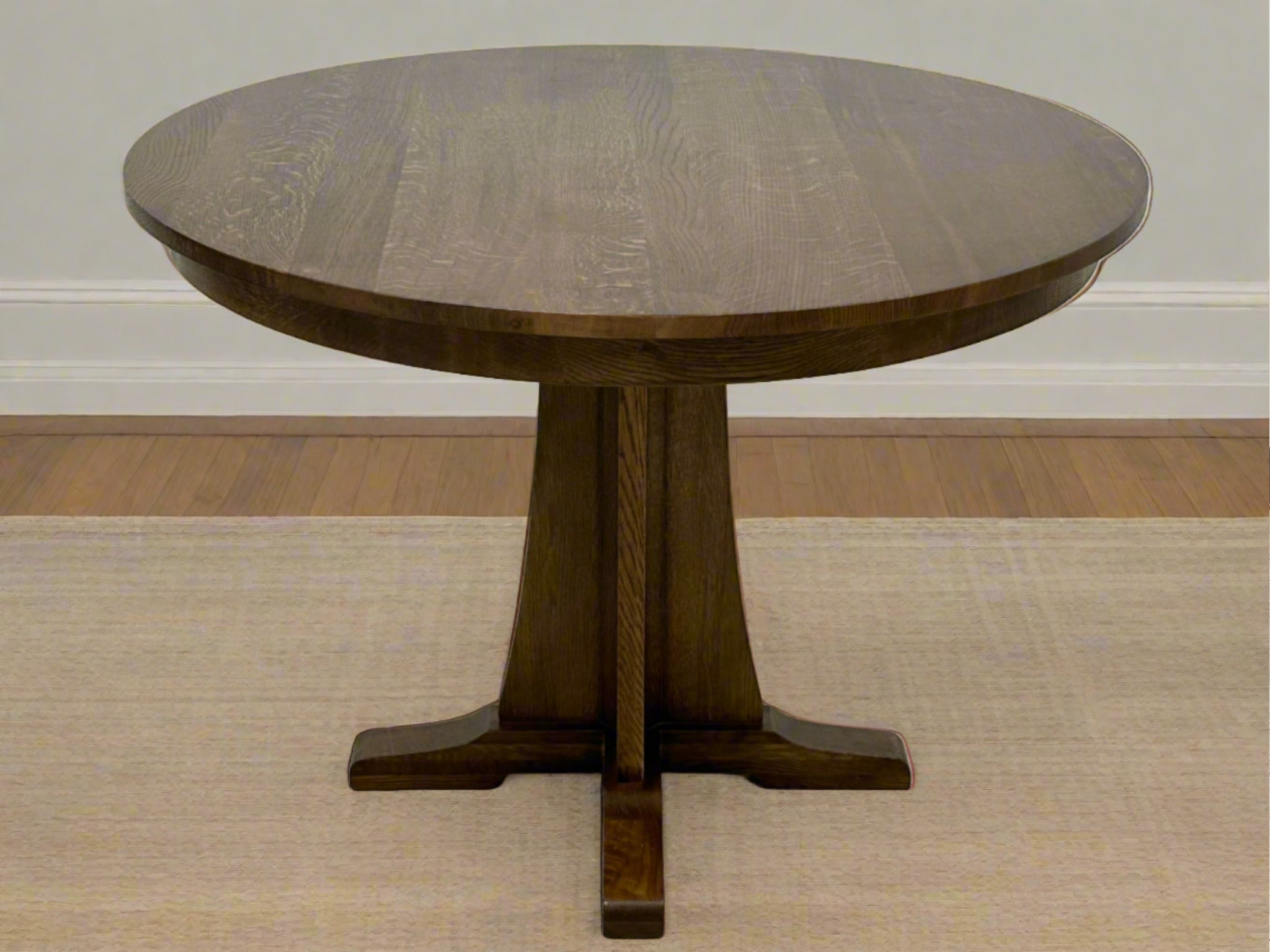 Mission Sawn Oak Round Dining Table - 40