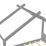 Twin House Floor Bed with Support Slats