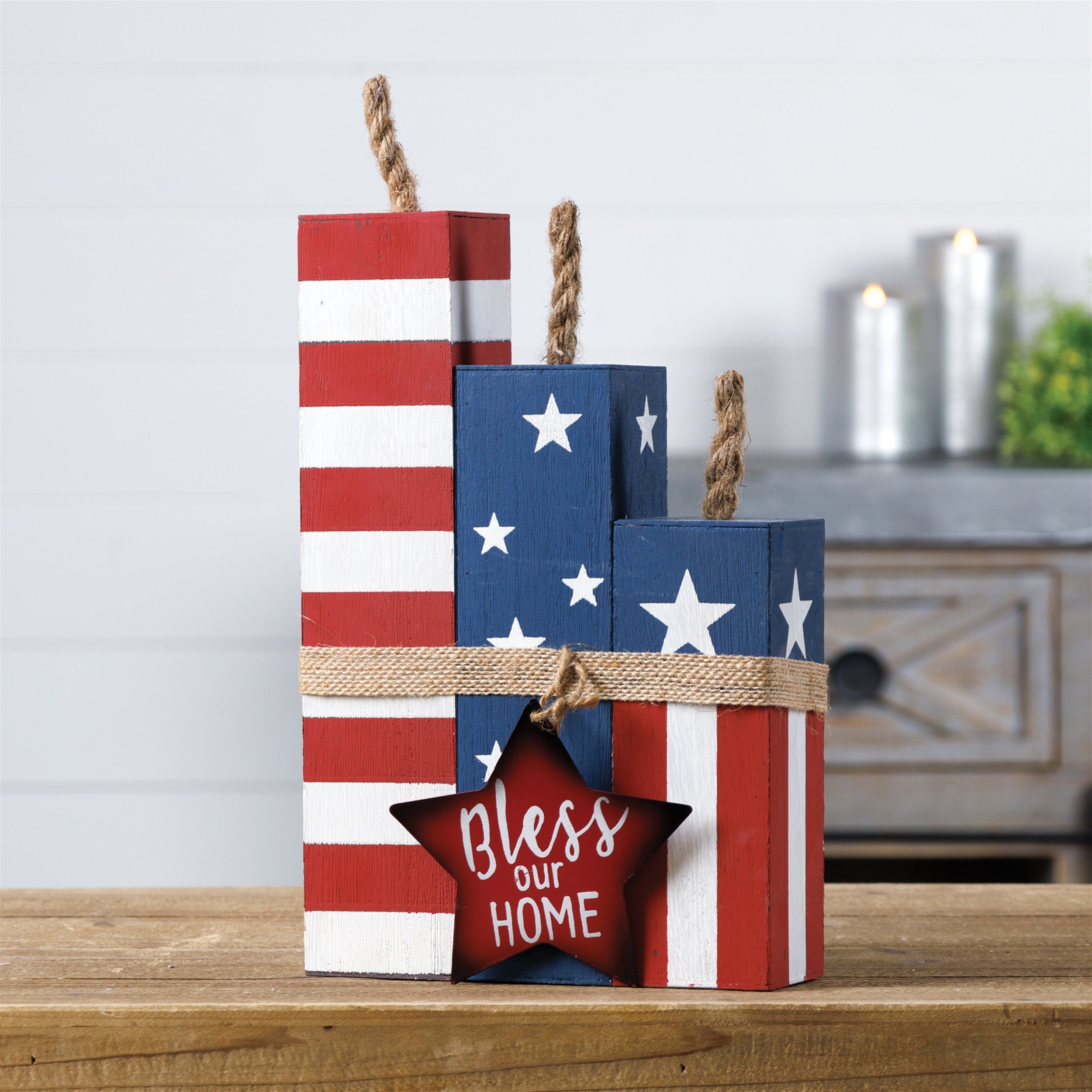 Rustic Americana Firecracker Block Set 14