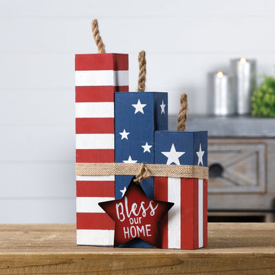 Rustic Americana Firecracker Block Set 14