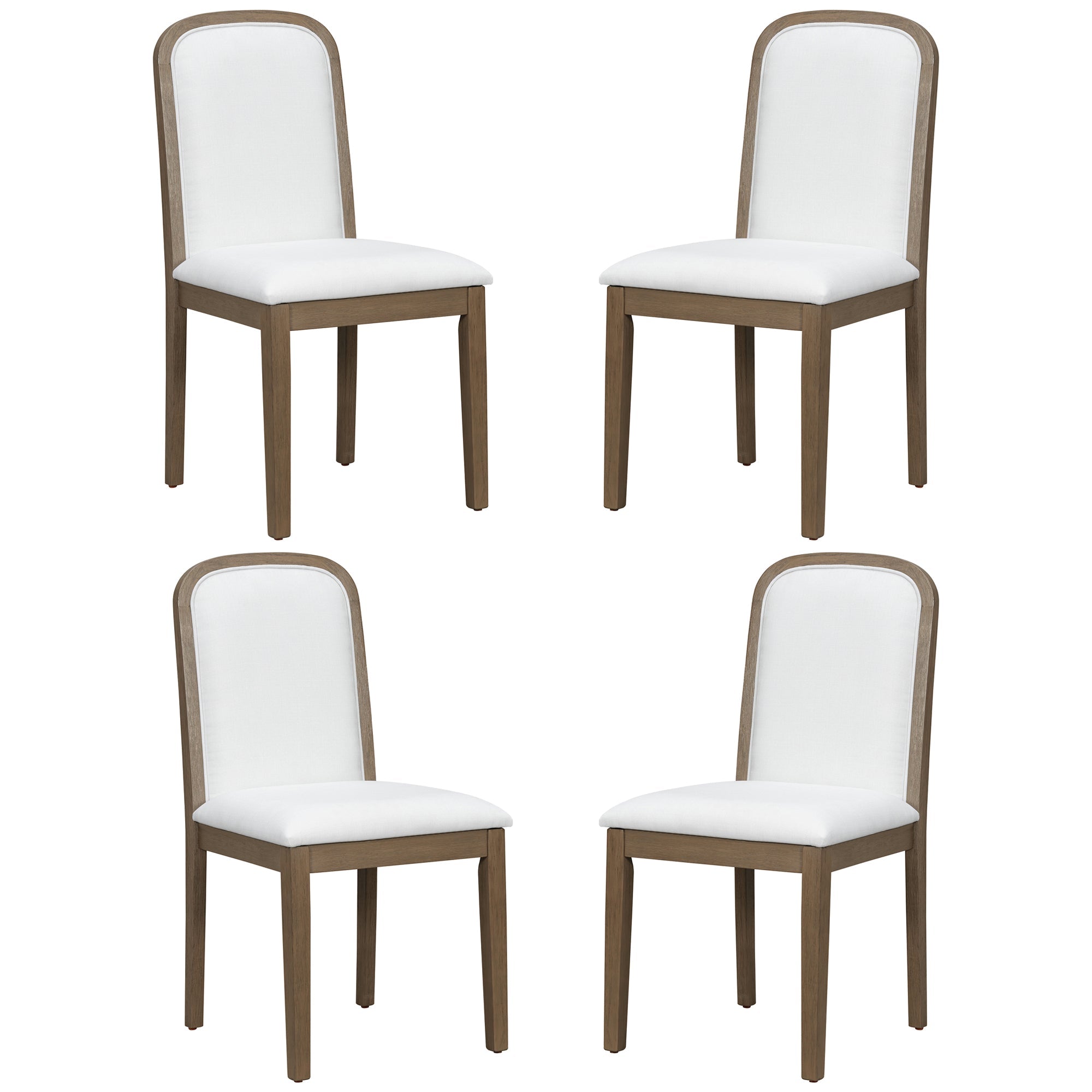 Vintage Style Dining Chair Set with 4 Upholstered Chairs