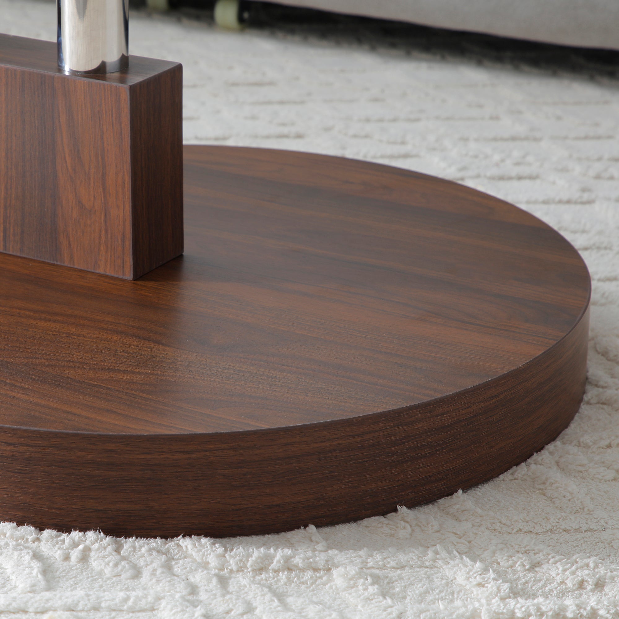 Modern and Practical Double-Layer Coffee Table