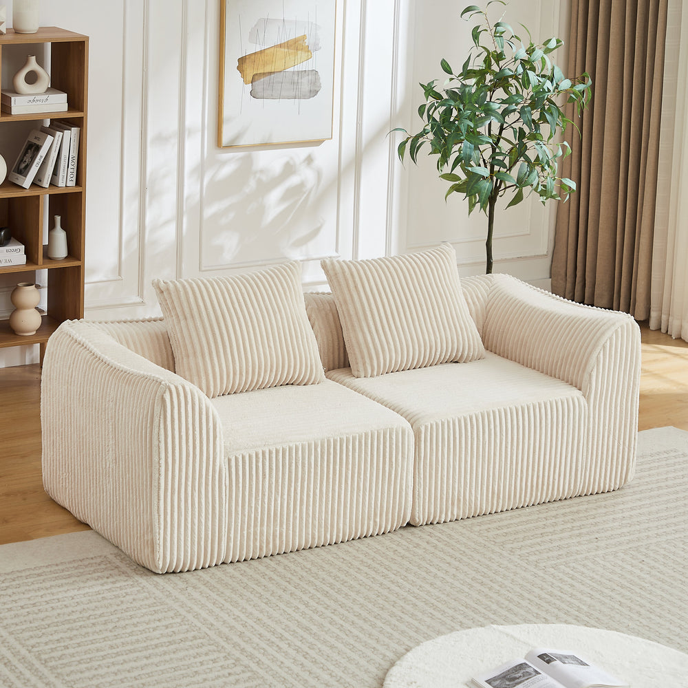 Minimalist Sofa Featuring Curved Lines