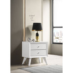 White King Size Bed 2x Nightstands