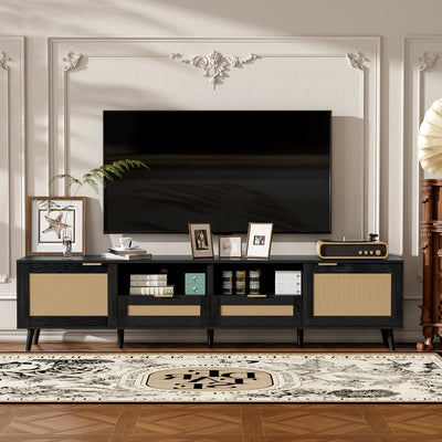 Rattan TV Stand for TVs up to 85''