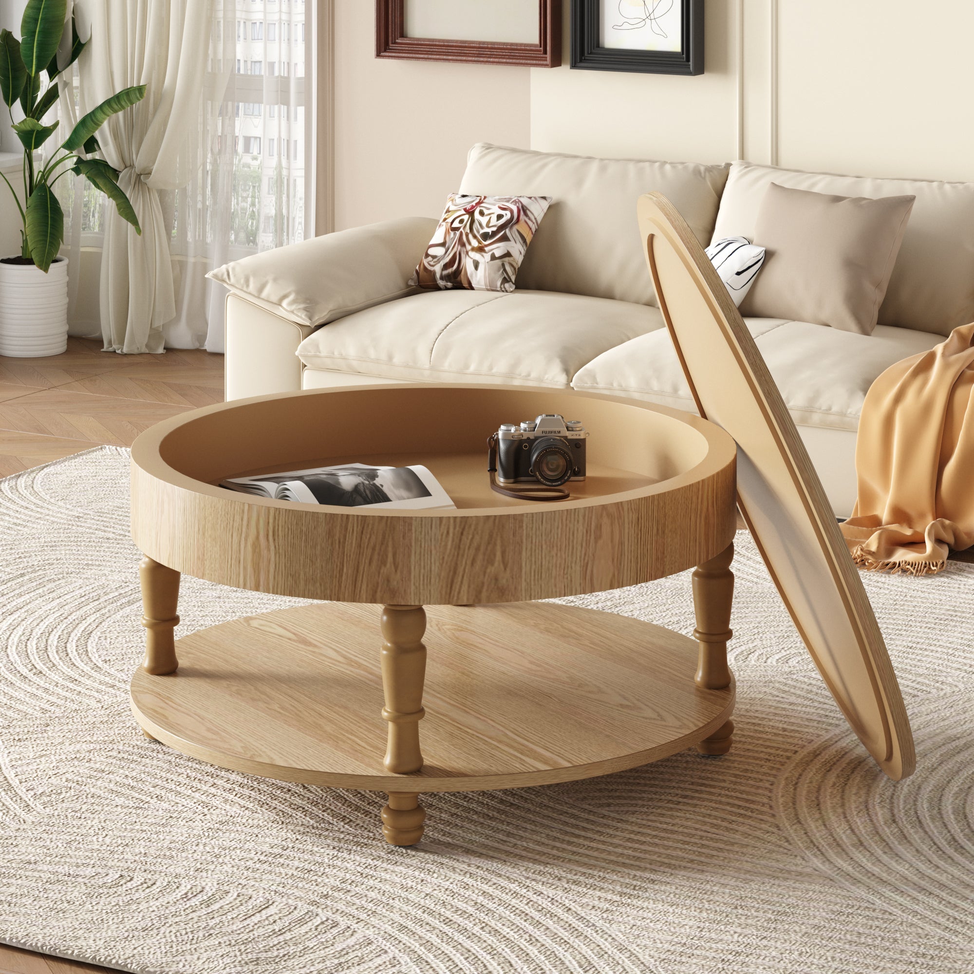 Coffee Table with Dual Storage