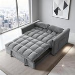 54 Inches Convertible Sofa Bed With Adjustable Backrest