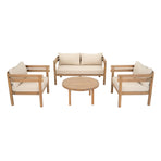 4-Piece Acacia Wood Patio Furniture Set
