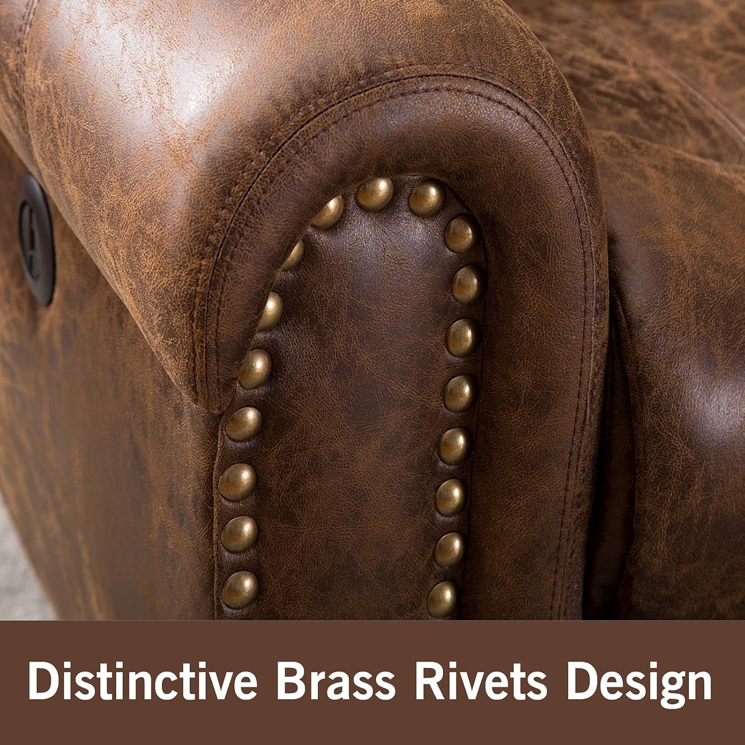 Nut Brown Electric Recliner Chair