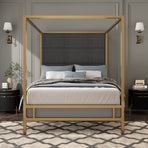 Gold Metal Canopy Bed