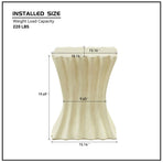15.16 Inch Vintage Fiberglass End Table