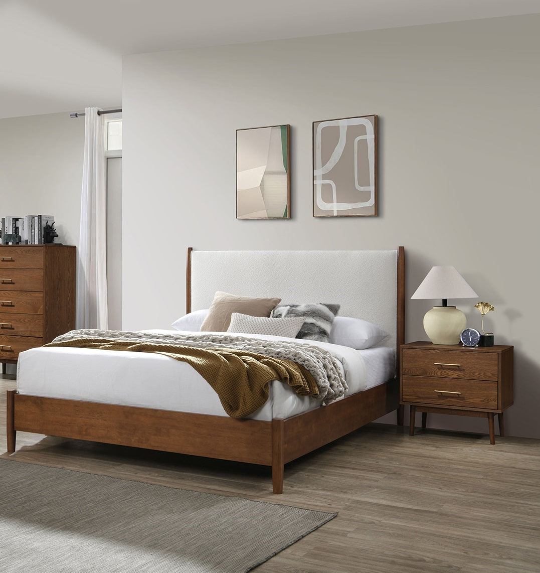 Walnut Color 3-Piece Bedroom Set
