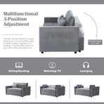 54 Inches Convertible Sofa Bed With Adjustable Backrest