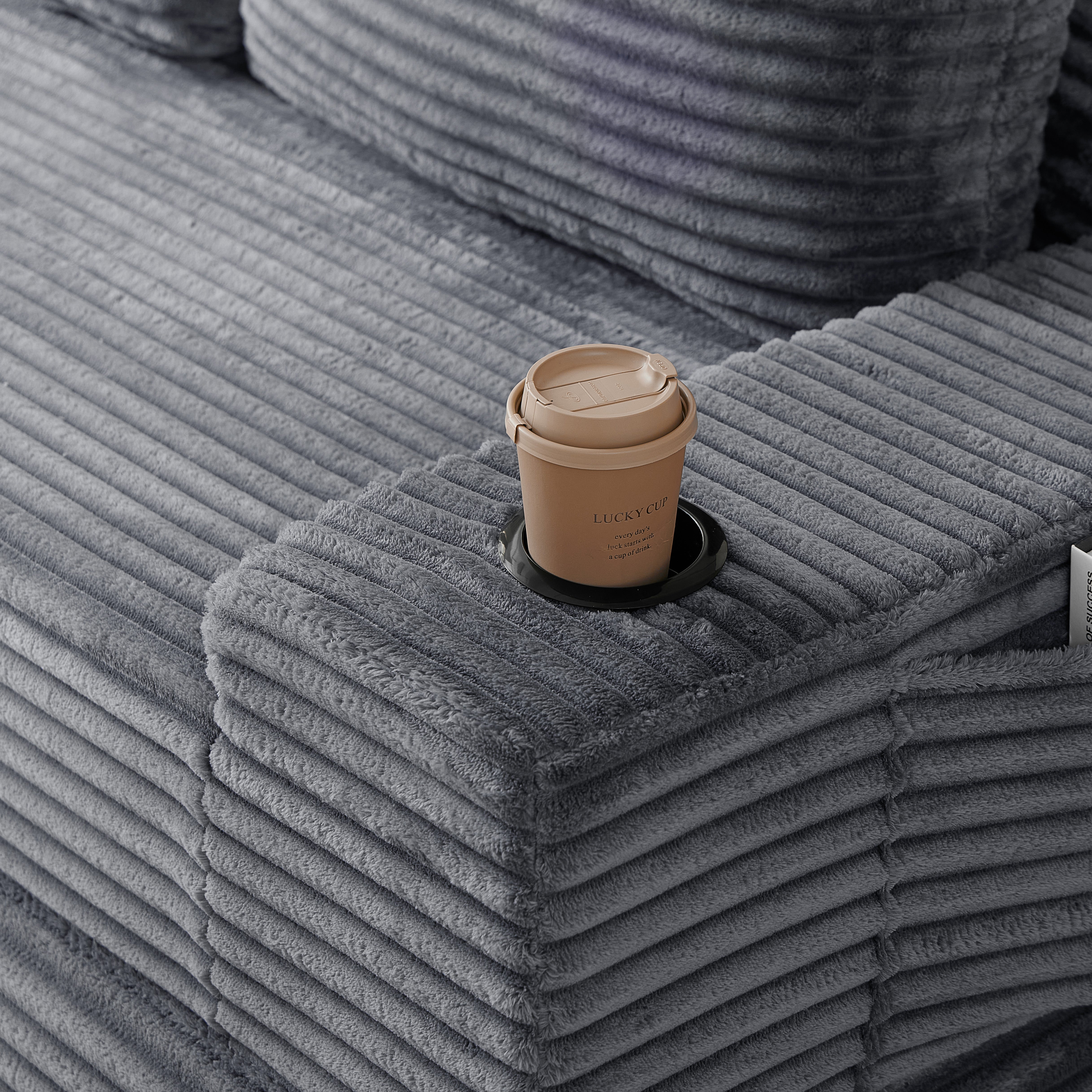 70.8-Inch Corduroy Two-in-One Sofa Bed