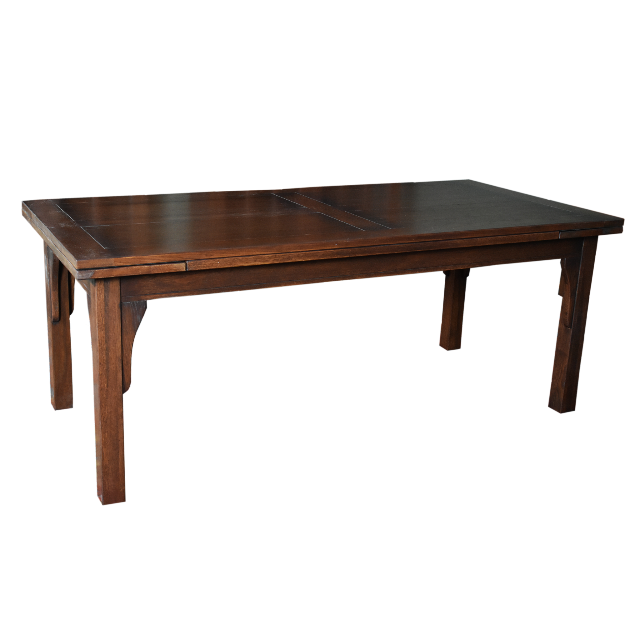 Mission Style Oak Stow Leaf Dining Table