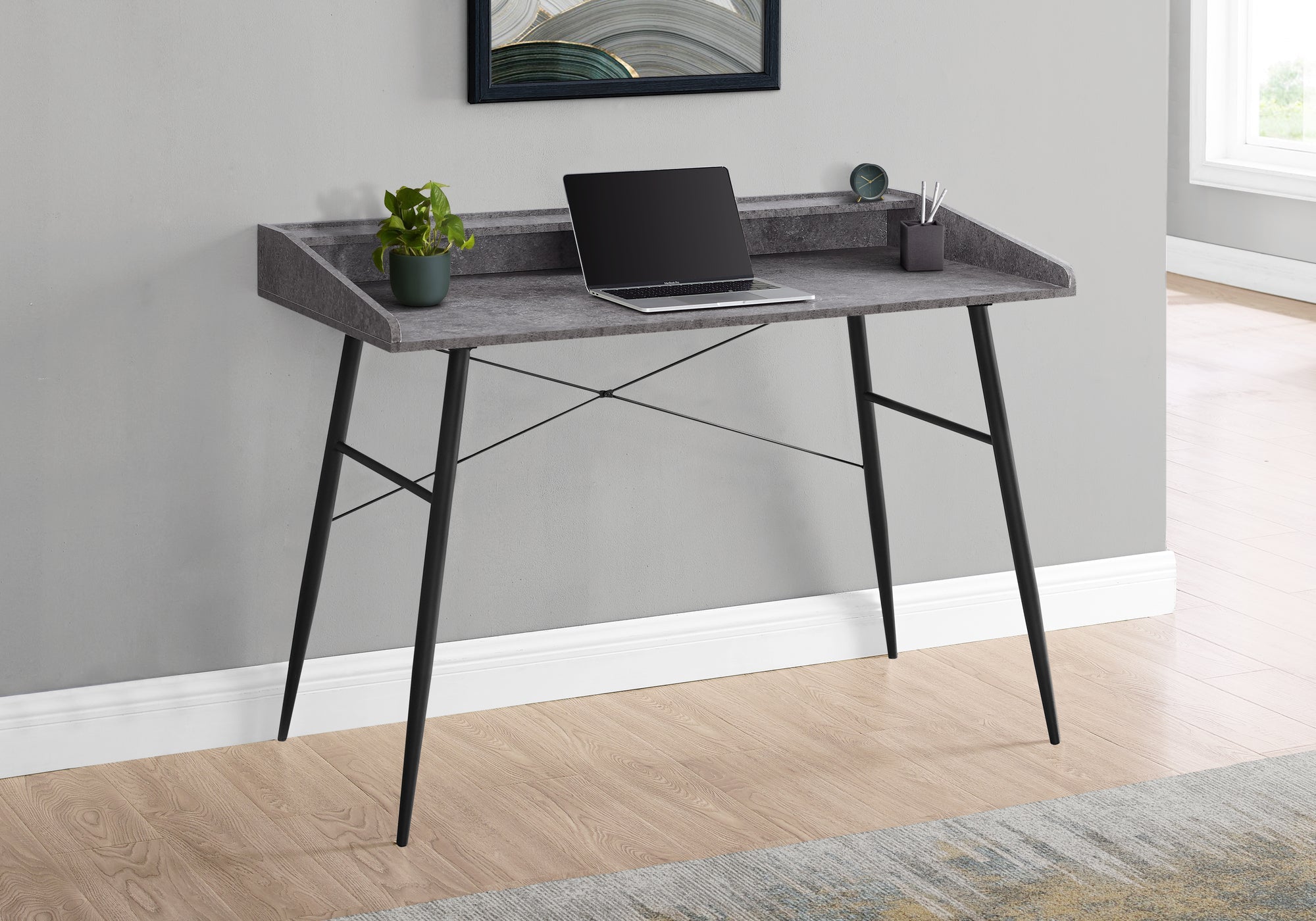 Computer Desk with Storage Shelves