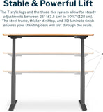 Electric Standing Desk 60 Inch With Butcher Block Top