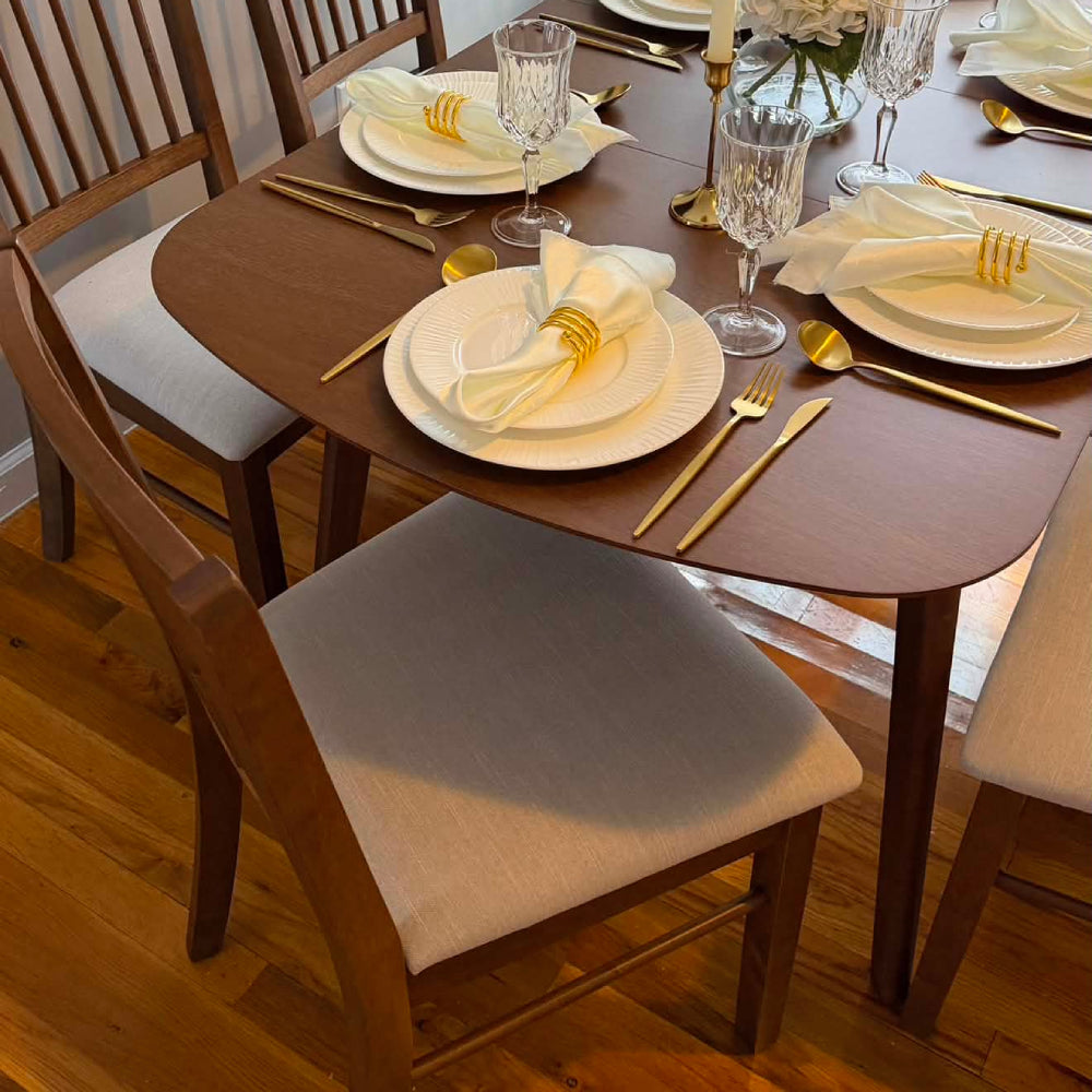 ACTU Extendable Dining Table Set for Small Spaces (Seats 4–6)