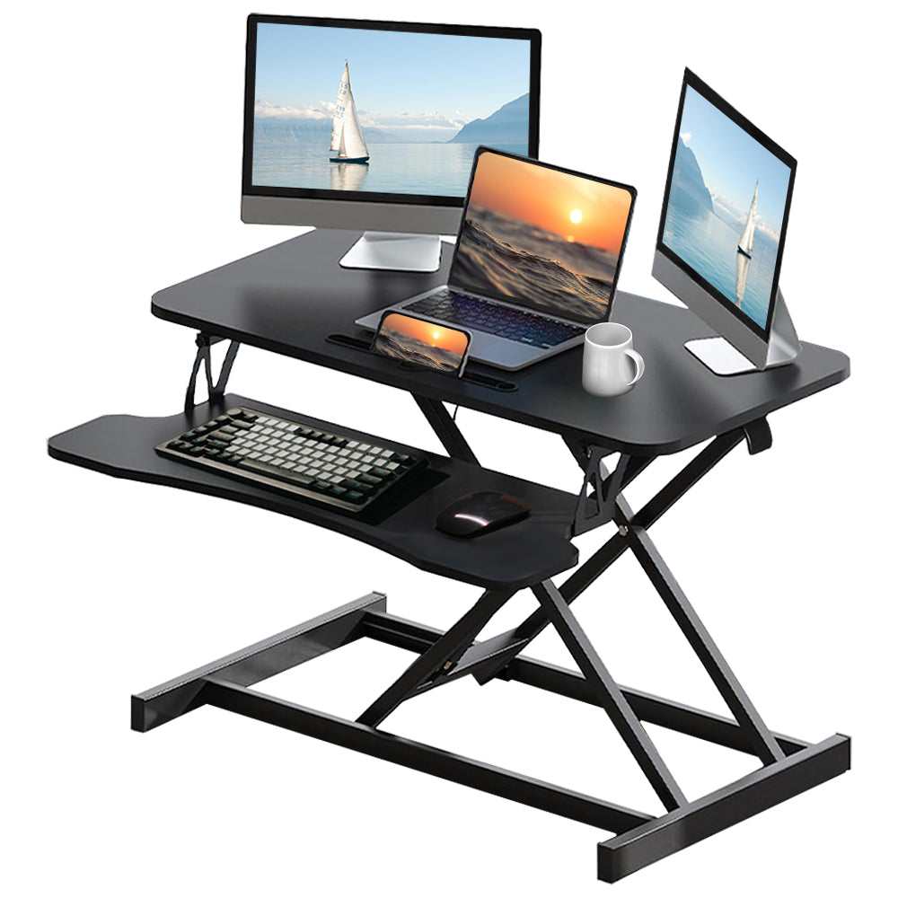 32 Inch Desk Converter, Height Adjustable Sit to Stand Riser