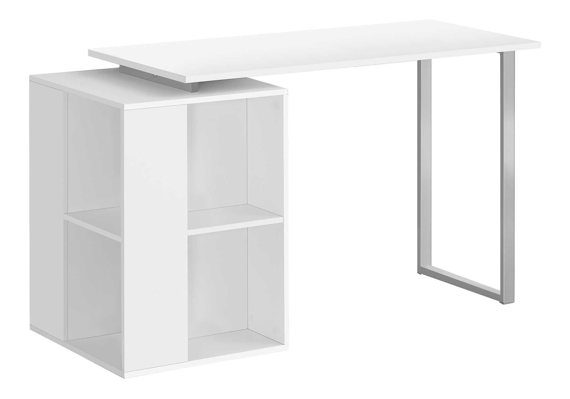Sleek Computer Desk with Storage Shelves