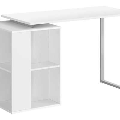 Sleek Computer Desk with Storage Shelves