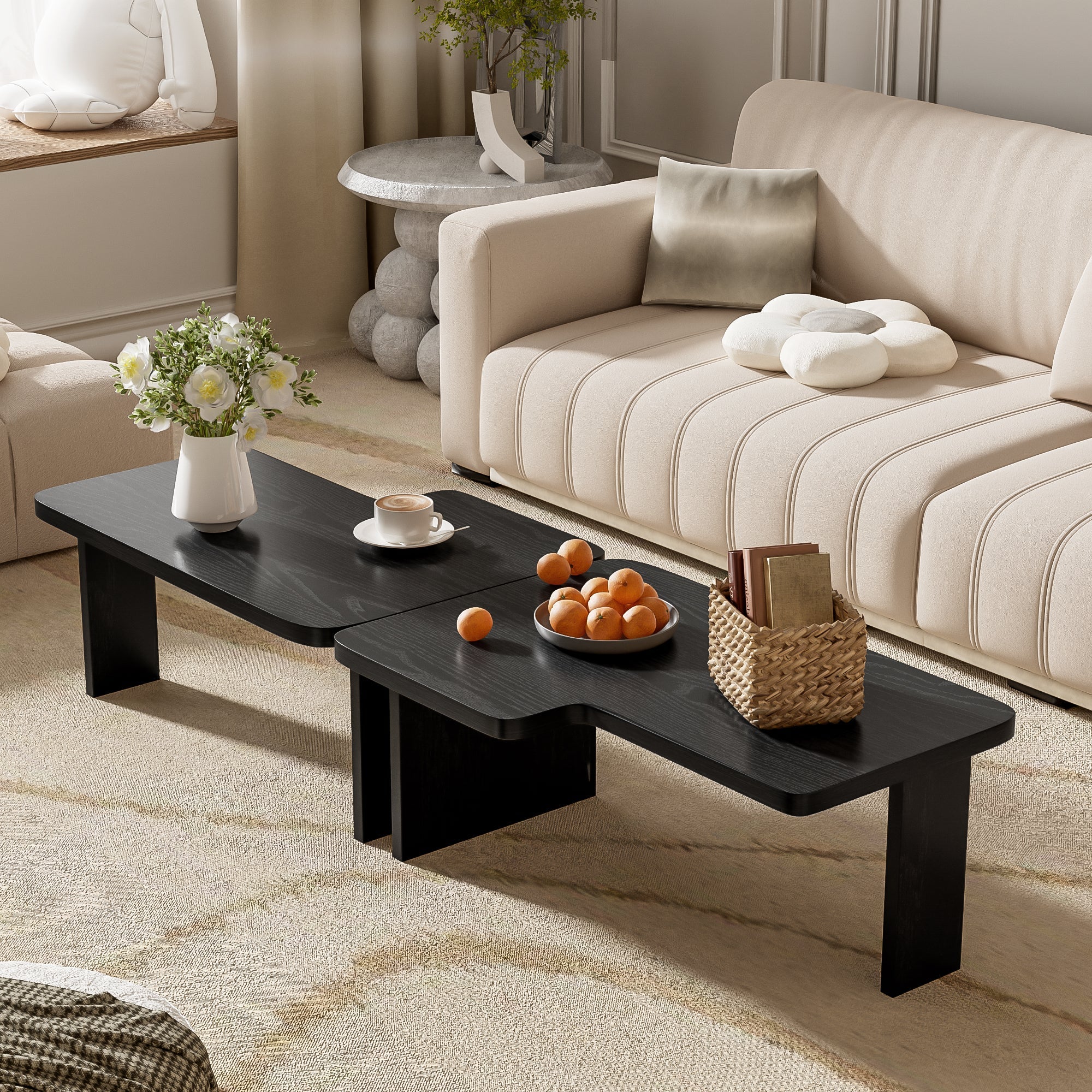 U-Can Modern Minimalist Coffee Table Set
