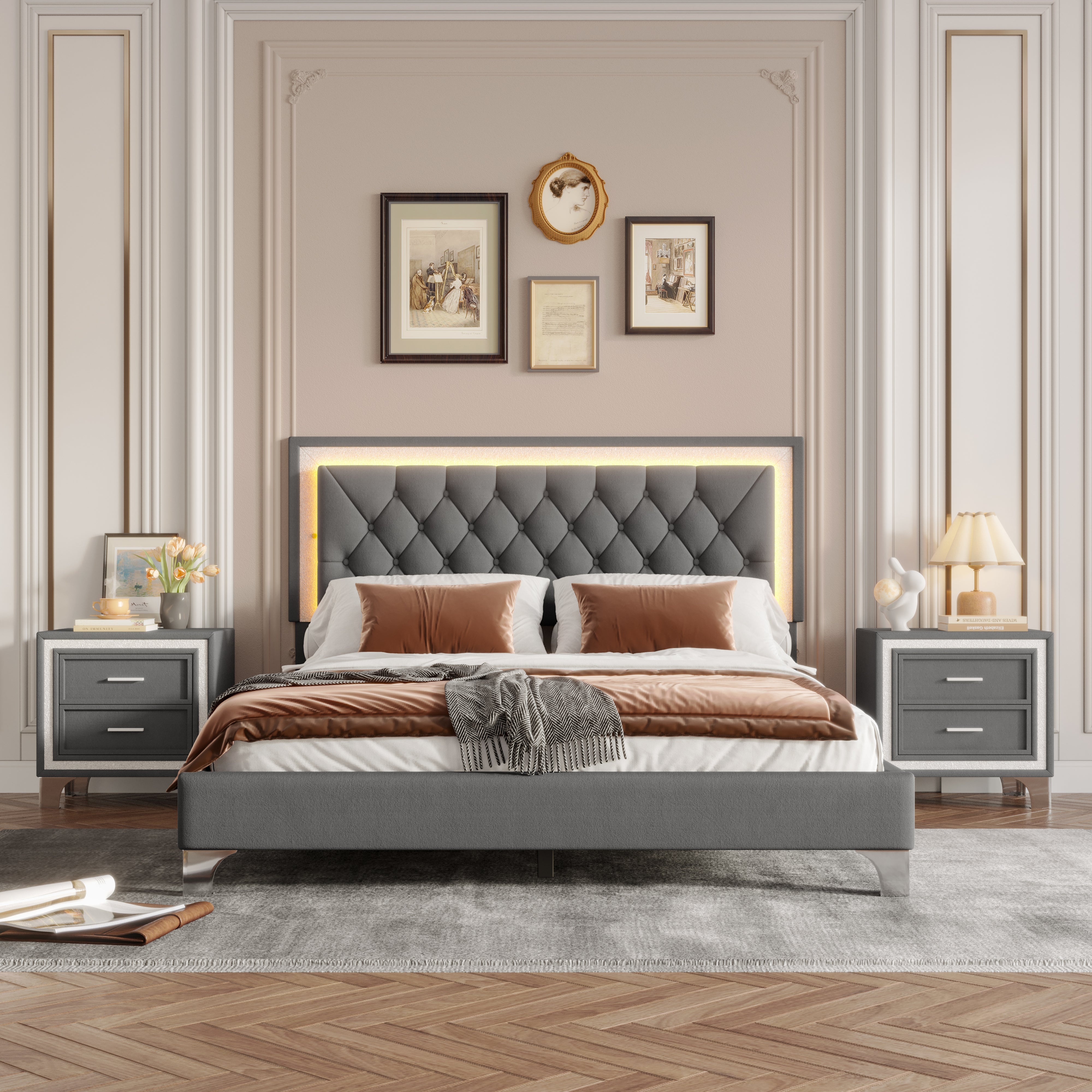 3-Pieces Bedroom Set - Queen Size