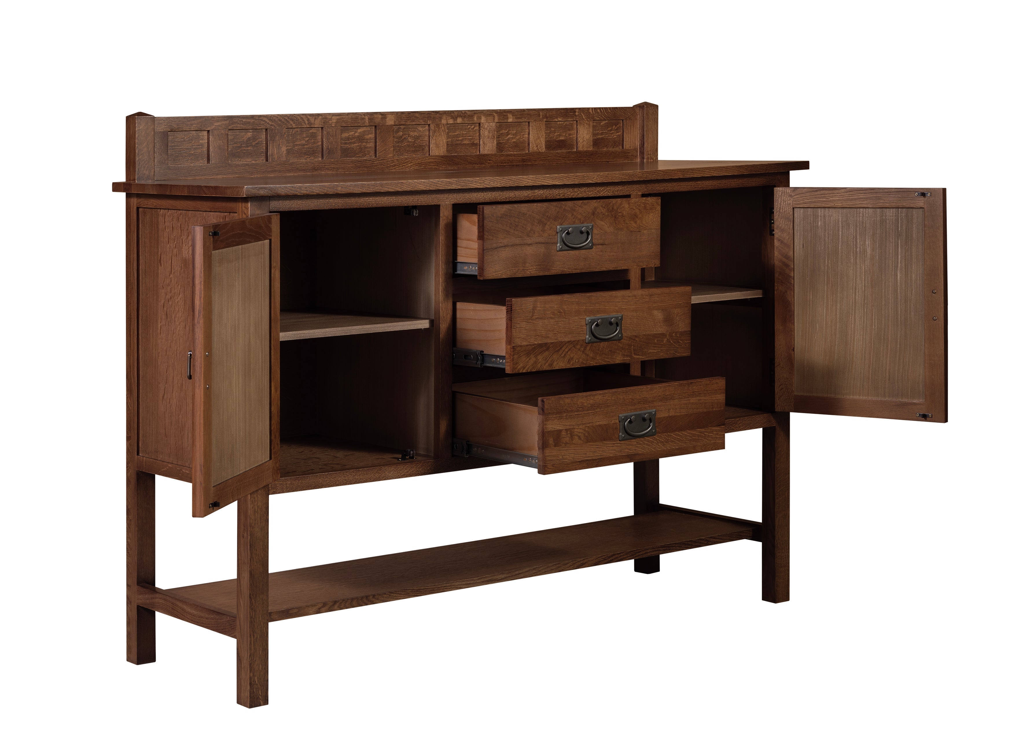 Mission Turner Sideboard with 3 Drawers and 2 Doors - Walnut (AW) - 58
