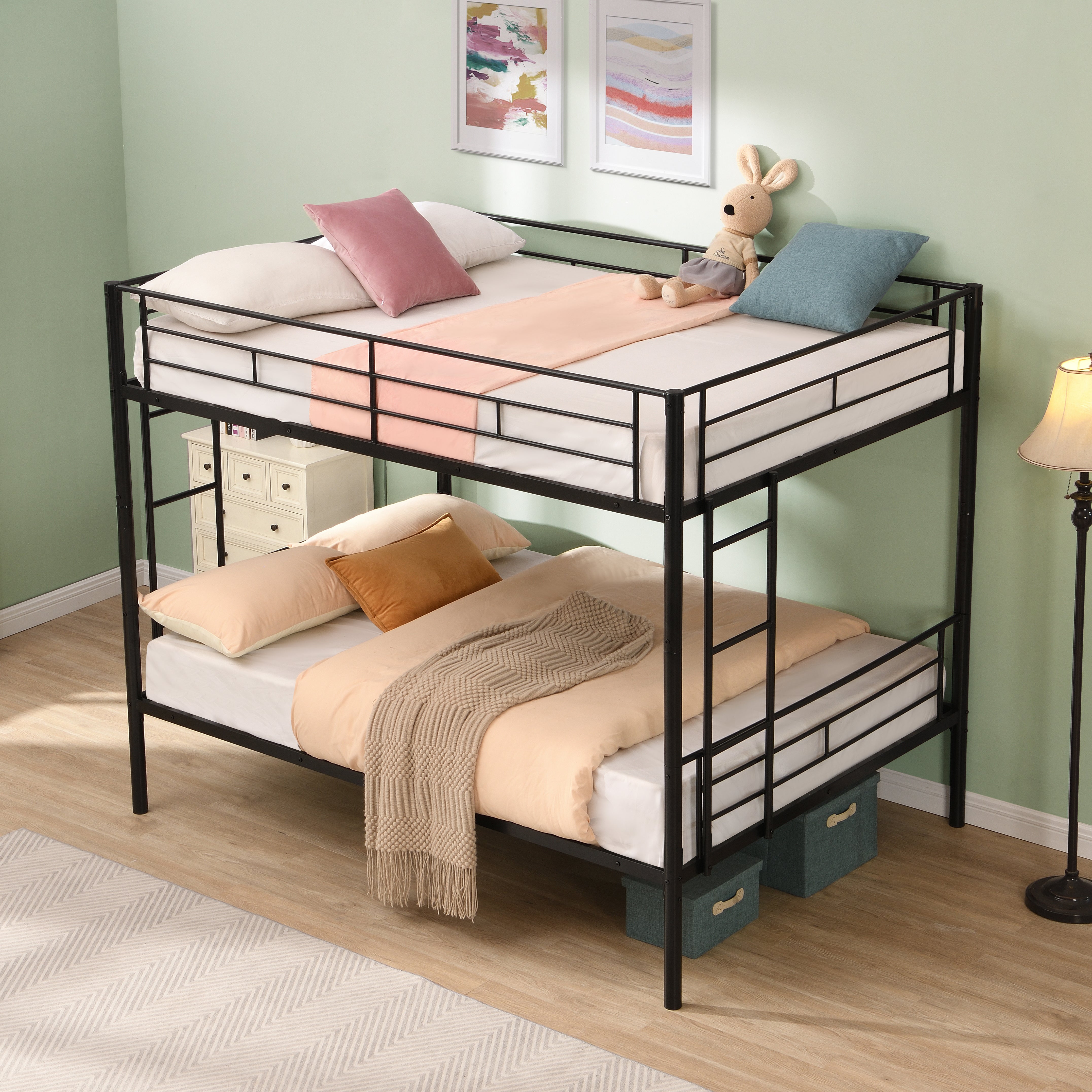 Full Over Full Metal Bunk Bed