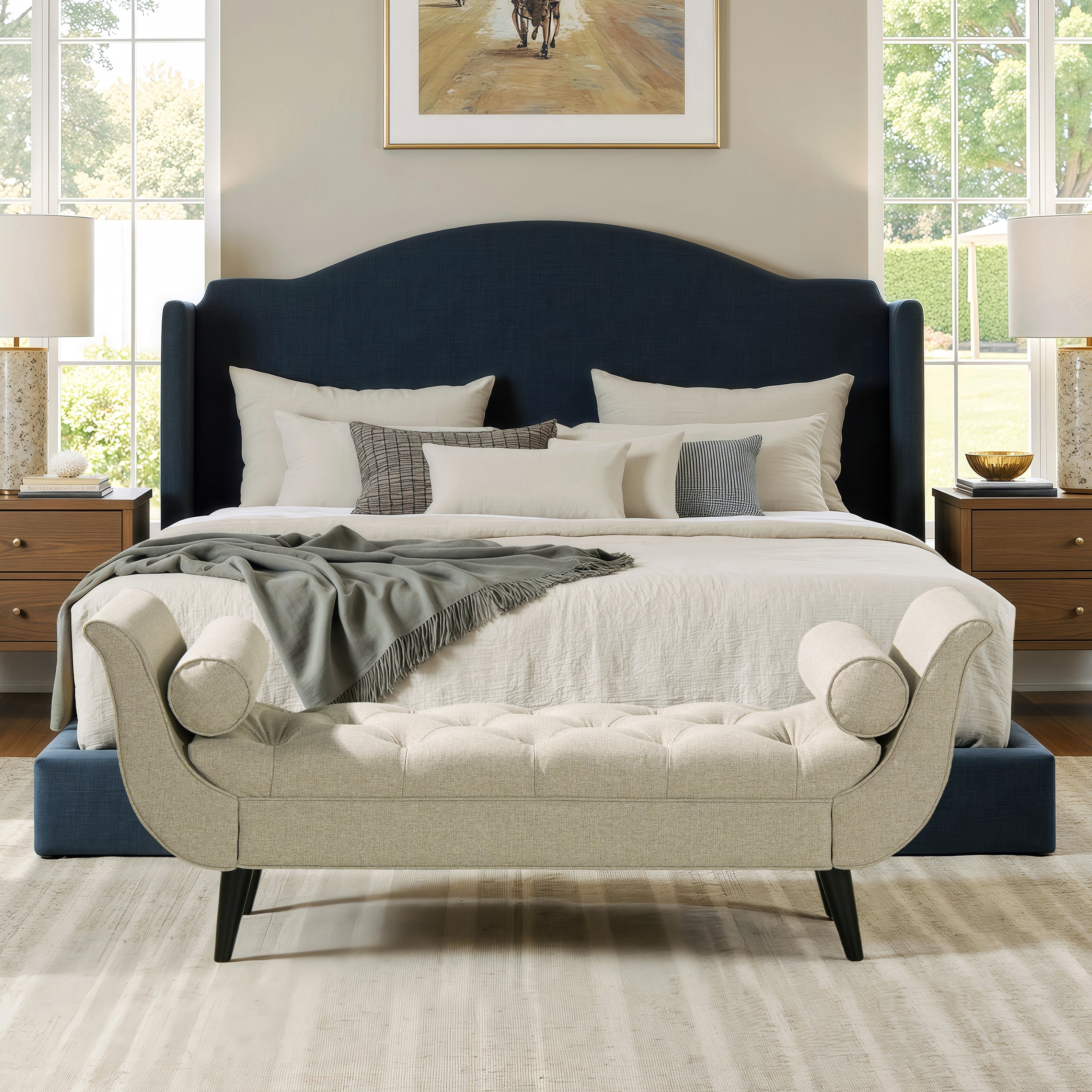Alma Tufted Bench