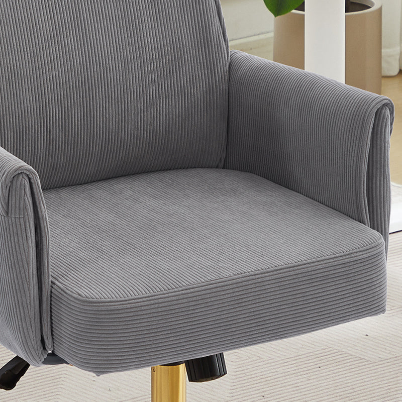 Mid-Back Liftable Office Chair - Striped Fabric