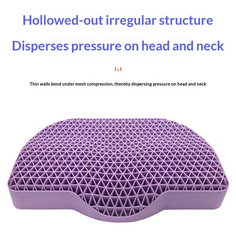 Purple Gel Honeycomb Pillow – High-Elasticity Cooling Sleep Pillow
