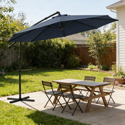 Bluesy Outdoor Hanging Cantilever Umbrella