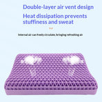 Purple Gel Honeycomb Pillow – High-Elasticity Cooling Sleep Pillow
