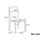 Vintage Style Dining Chair Set with 4 Upholstered Chairs