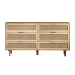 59.06" 6-Drawer Rattan Dresser